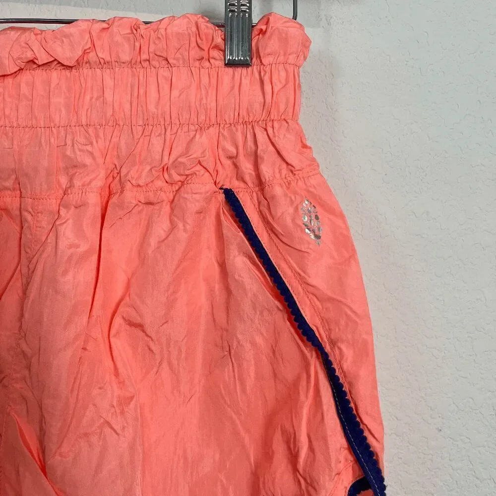 Free People Coral Purple Trim The Way Home Athletic Shorts Women's Size Medium